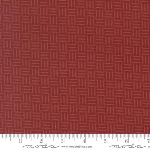 Flannel Season Barn Red Basketweave