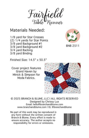 Fairfield Table Runner