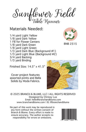 Sunflower Field Table Runner