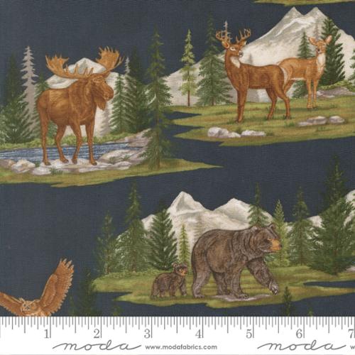 Northwoods Lodge Midnight Allover Landscape