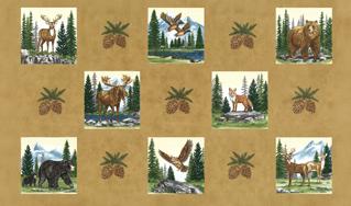 Northwoods Lodge Panel Fawn 24" x 44"