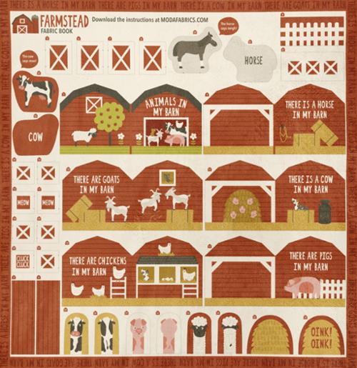 Farmstead Cut and Sew Book 36" x 44" Panel