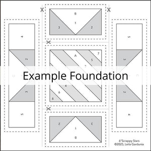 6" Scrappy Stars Foundation Papers