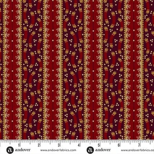 Fredericksburg Revisited Ribbon Strip Deep Crimson