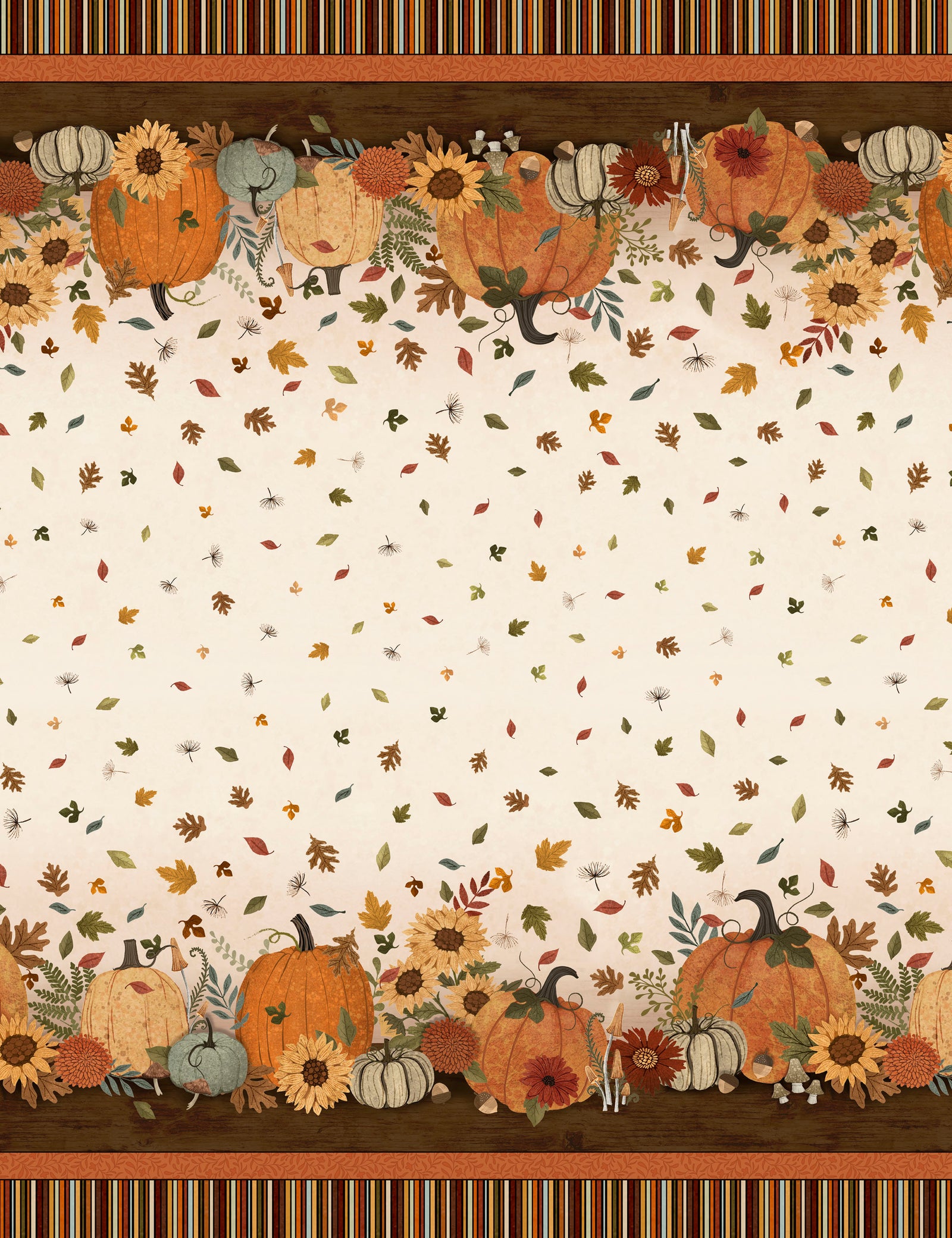 Autumn Homestead Harvest Tabletop Double Border