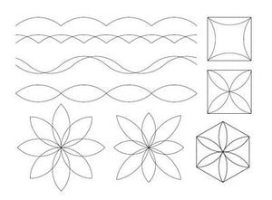 Wholecloth Quilting Ideas: Block 2 (Angle & Curve)