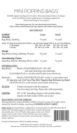 Mini Poppins Pattern