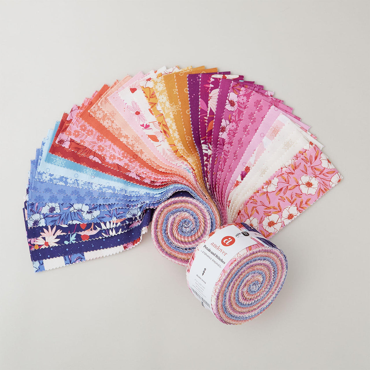 Petals and Stitches 2.5" Strip Roll