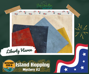 Mystery Five-O Island Hopping Liberty Haven Kit, Pattern & Binding Included