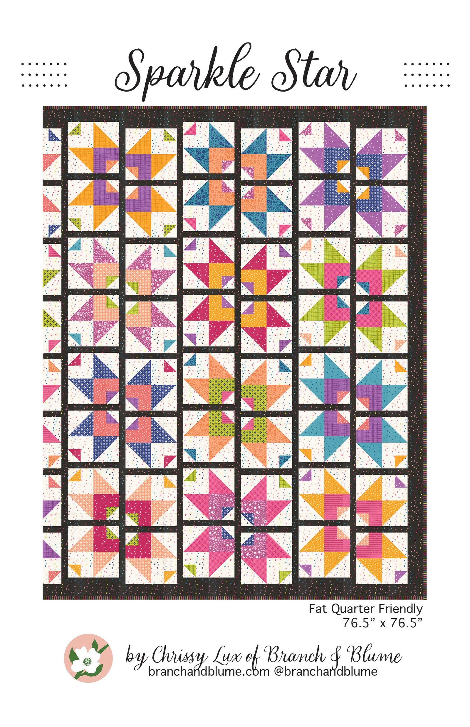 Sparkle Star Quilt pattern by Branch & Blume