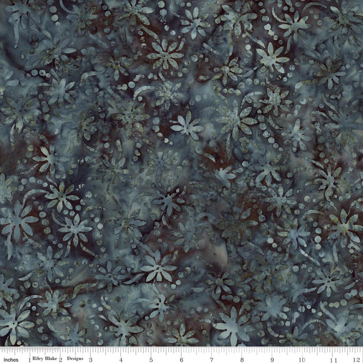 108" Batiks Vibrant Pointillism Steel Sapphire