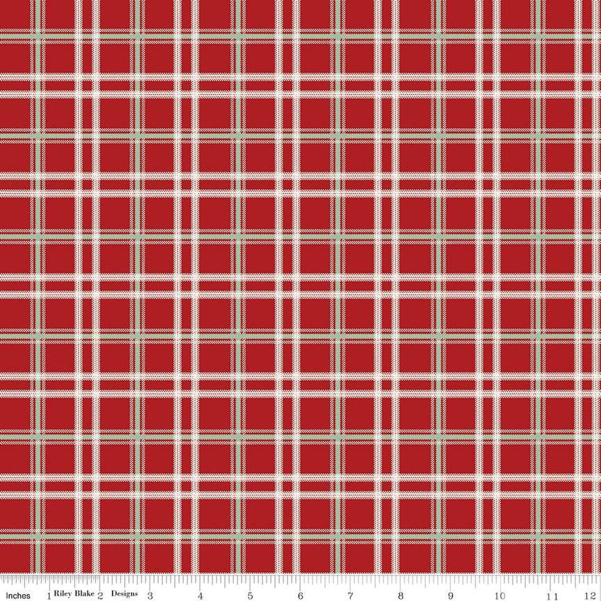 Mistletoe & Holly Plaid Barn Red