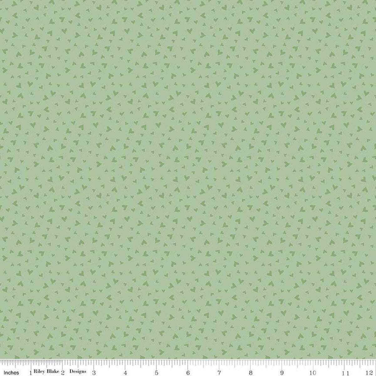 Baby Girl Hearts Green