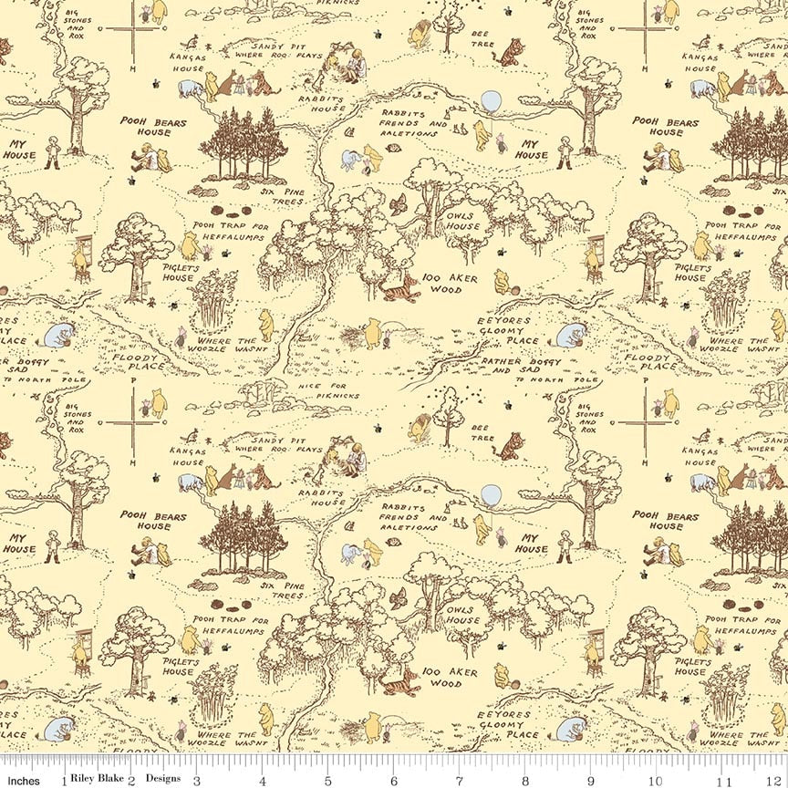 Winnie-the-Pooh Baby 100 Aker Map Yellow