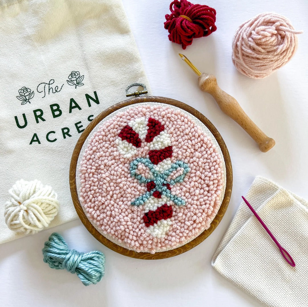 Candy Cane Punch Needle Kit - Beginner Kit