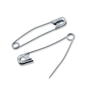 Curved Safety Pins Size 2 Nickel 40pc