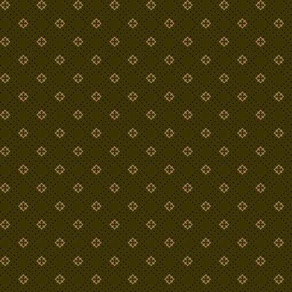 Green Gridwork Yarn Dye