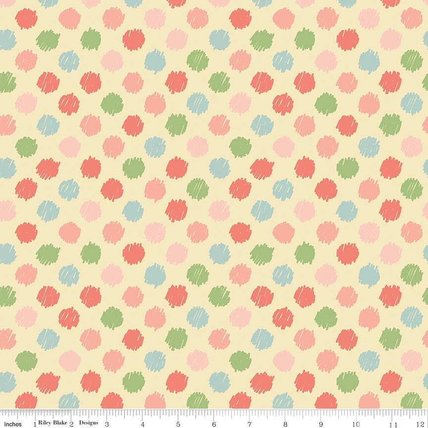 Flannel Love You to the Moon Dots - Sunshine