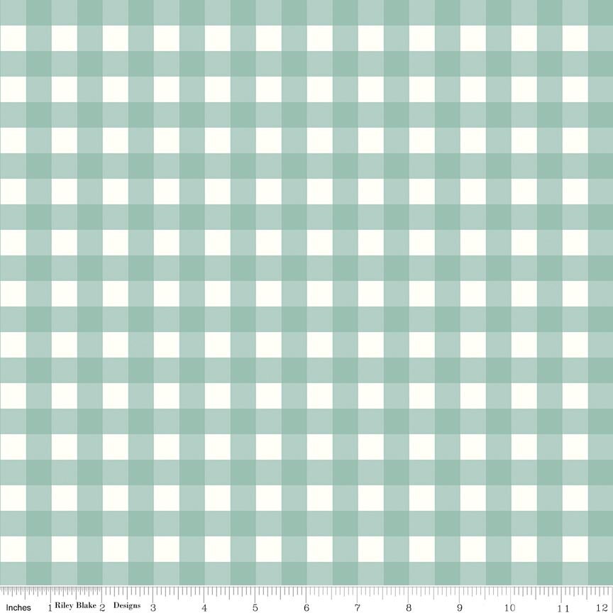 Flannel Love You to the Moon Gingham - Powder