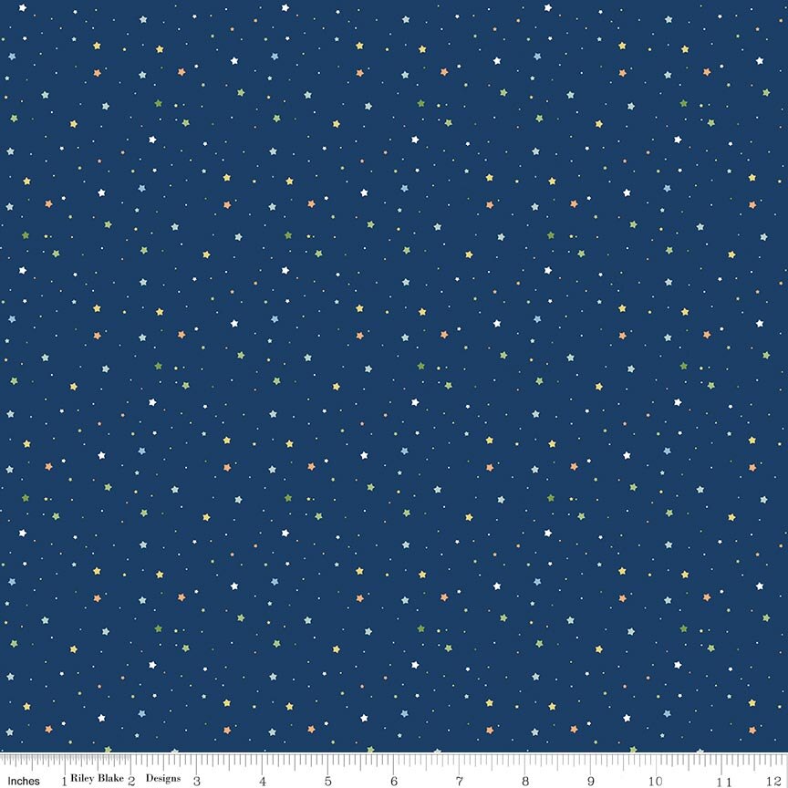 Flannel Love You to the Moon Stars - Navy