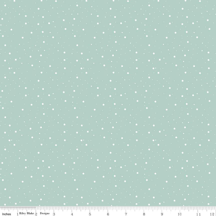 Flannel Love You to the Moon Stars - Powder