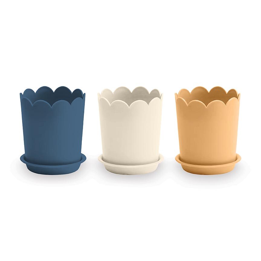 Lori Holt Denim & Daisy Flower Pots