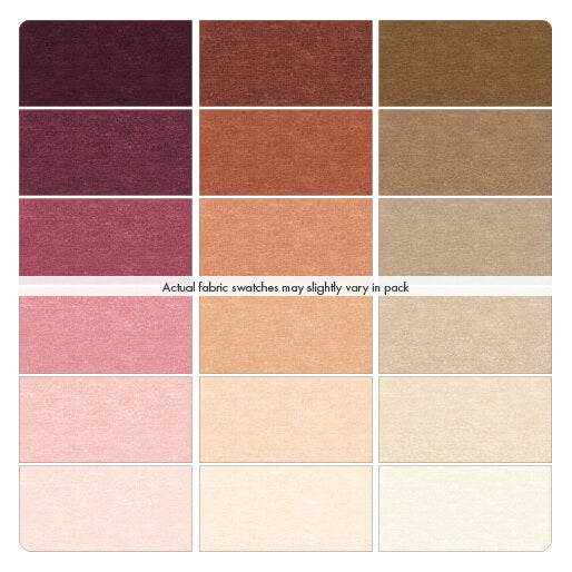 Cotton Shot Wine/Neutral 18 Fat Quarters