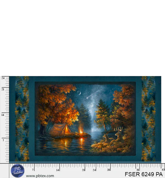 Fireside Serenity Swishing Upon a Star Panel 24"
