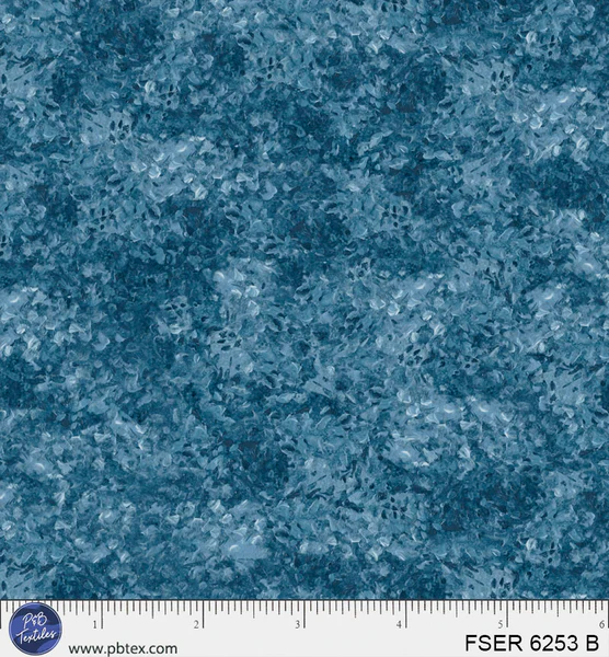 Fireside Serenity Painted Foliage Texture Blue