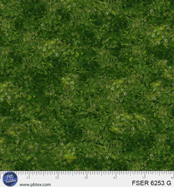 Fireside Serenity Painted Foliage Texture Green