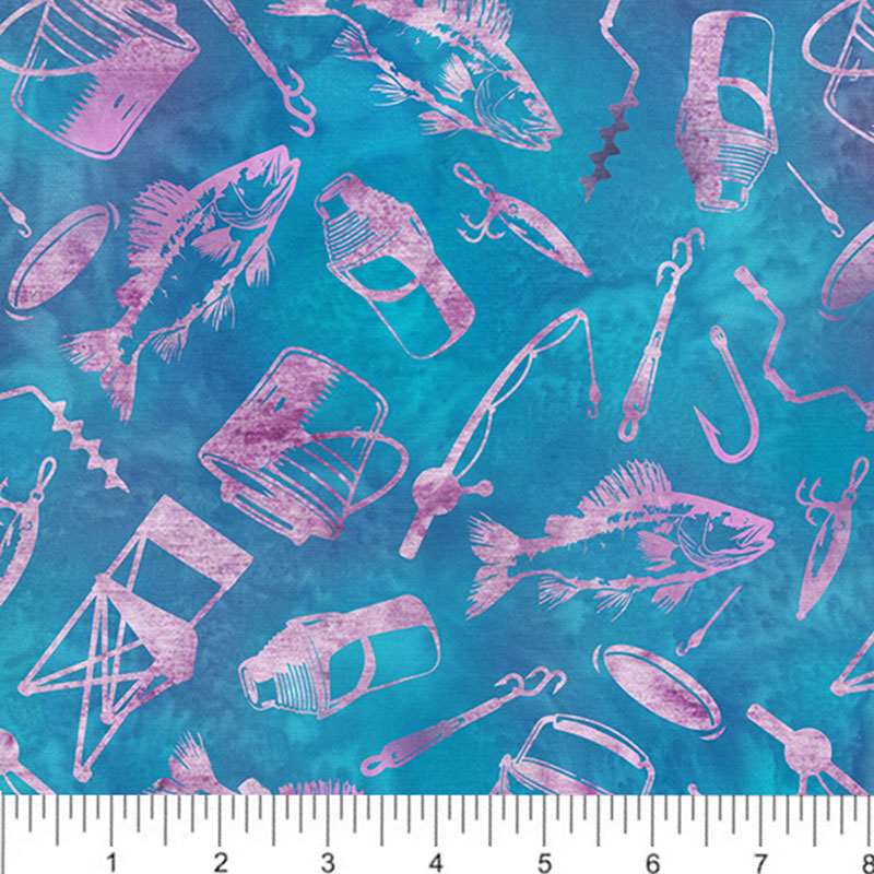 Blue Azure Tossed Ice Fishing