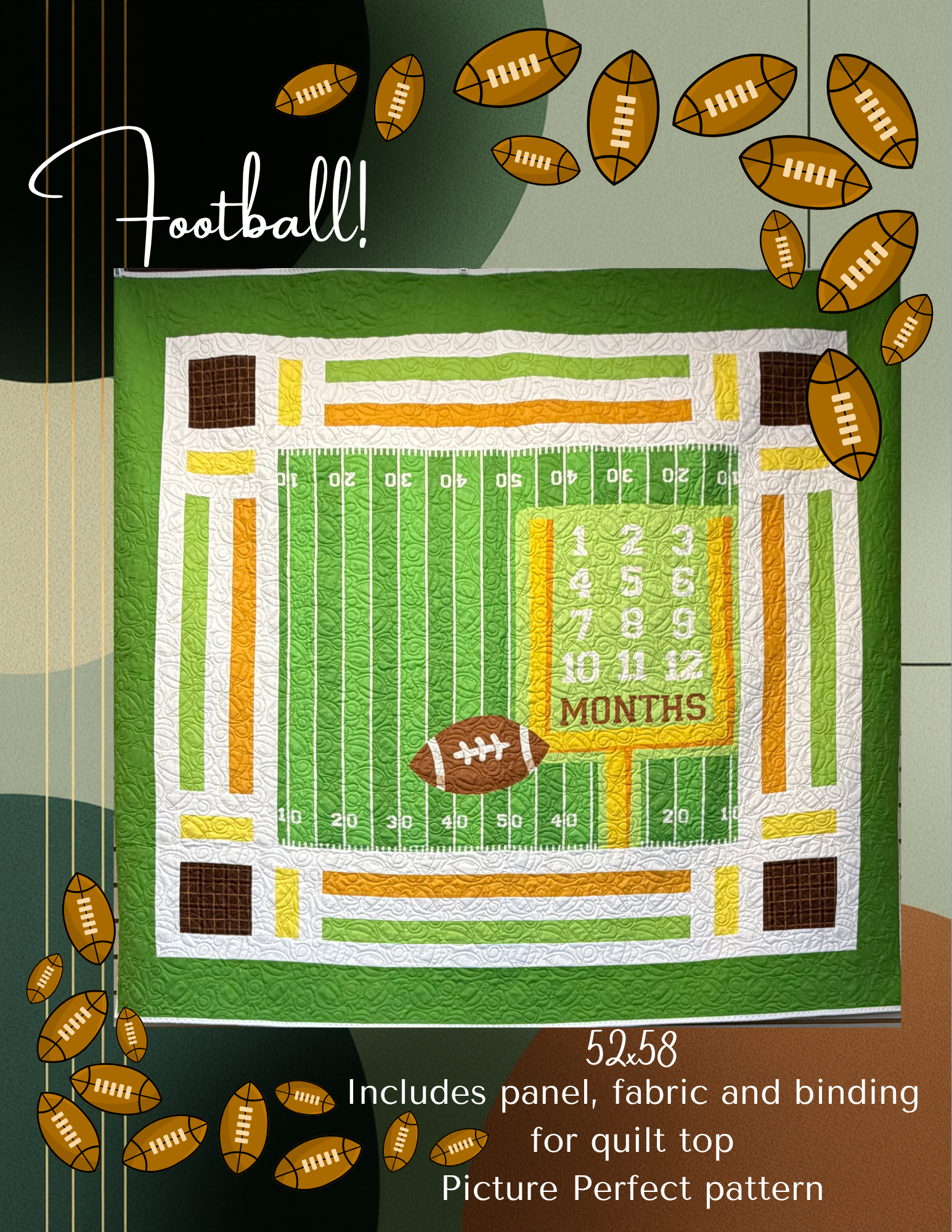 Football Kit, Fabric for top, Pattern &amp; Binding Included