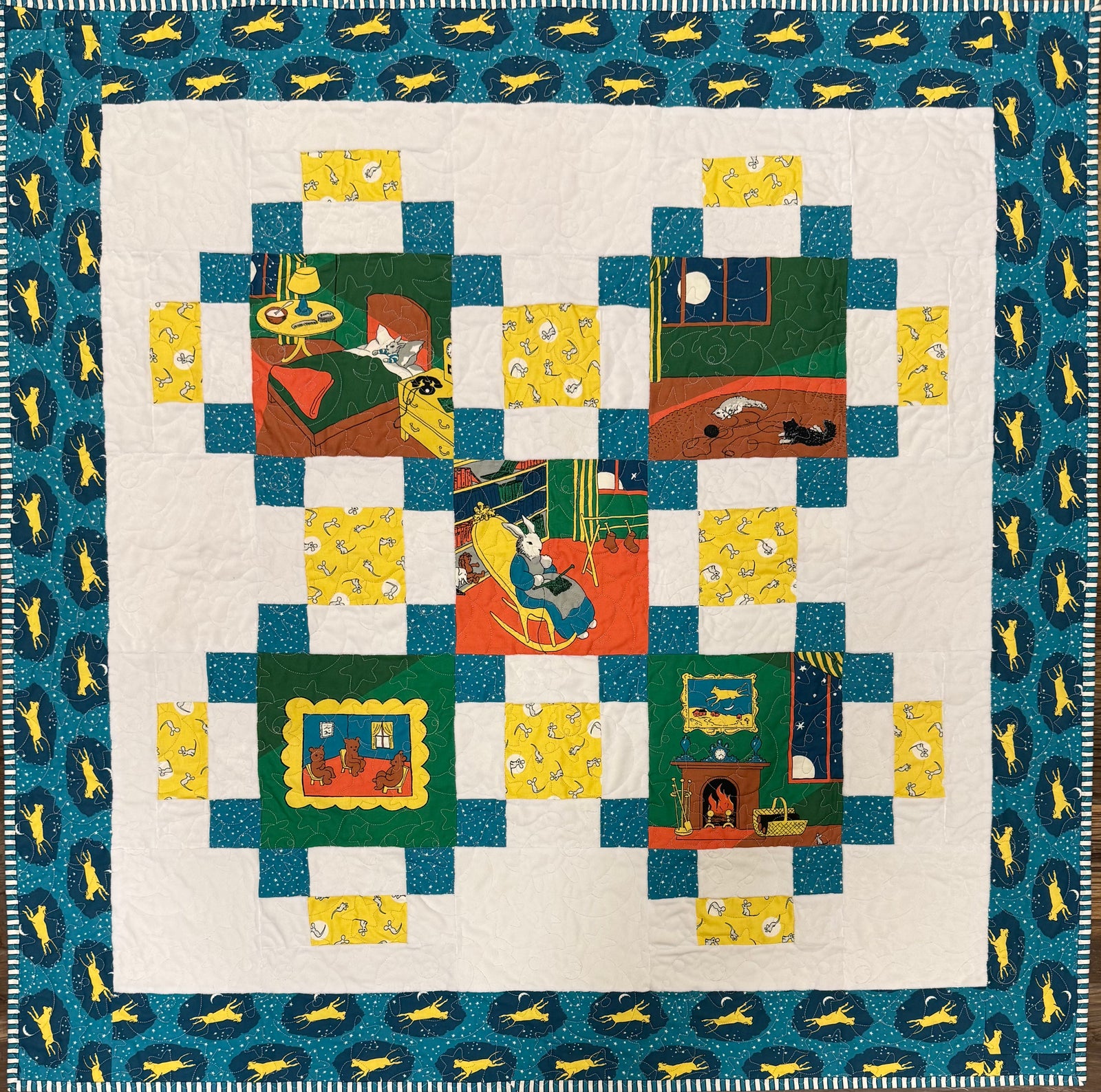 Goodnight Moon Kit, 36" x 36", Binding included, Panel Mash Up book not included