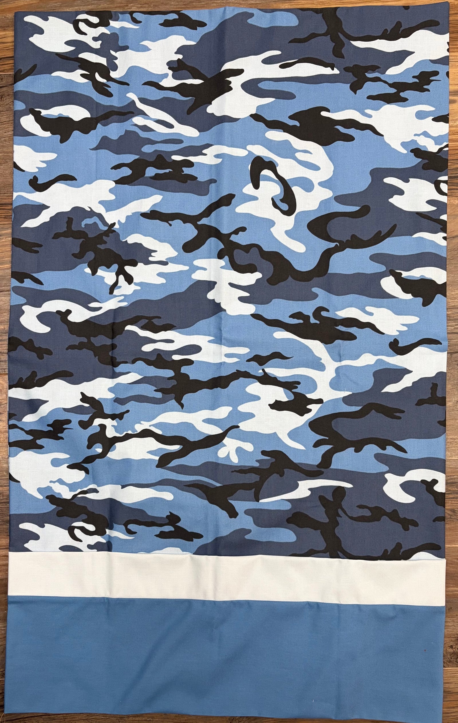 Blue Camo Pillowcase Kit, Includes pattern