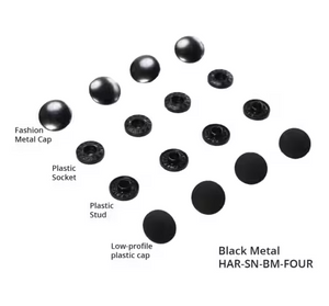Tool-free Snaps - Set of Four - Black Metal