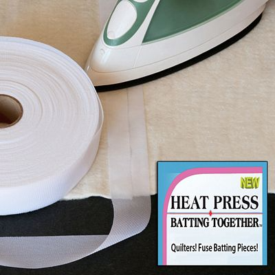 Heat Press Batting Together 1 1/2"x 100yds, White