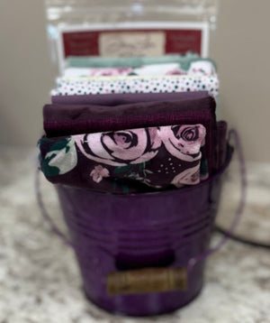 Spring Impressions Purple Bucket Kit, 48 x 64, Pattern Included