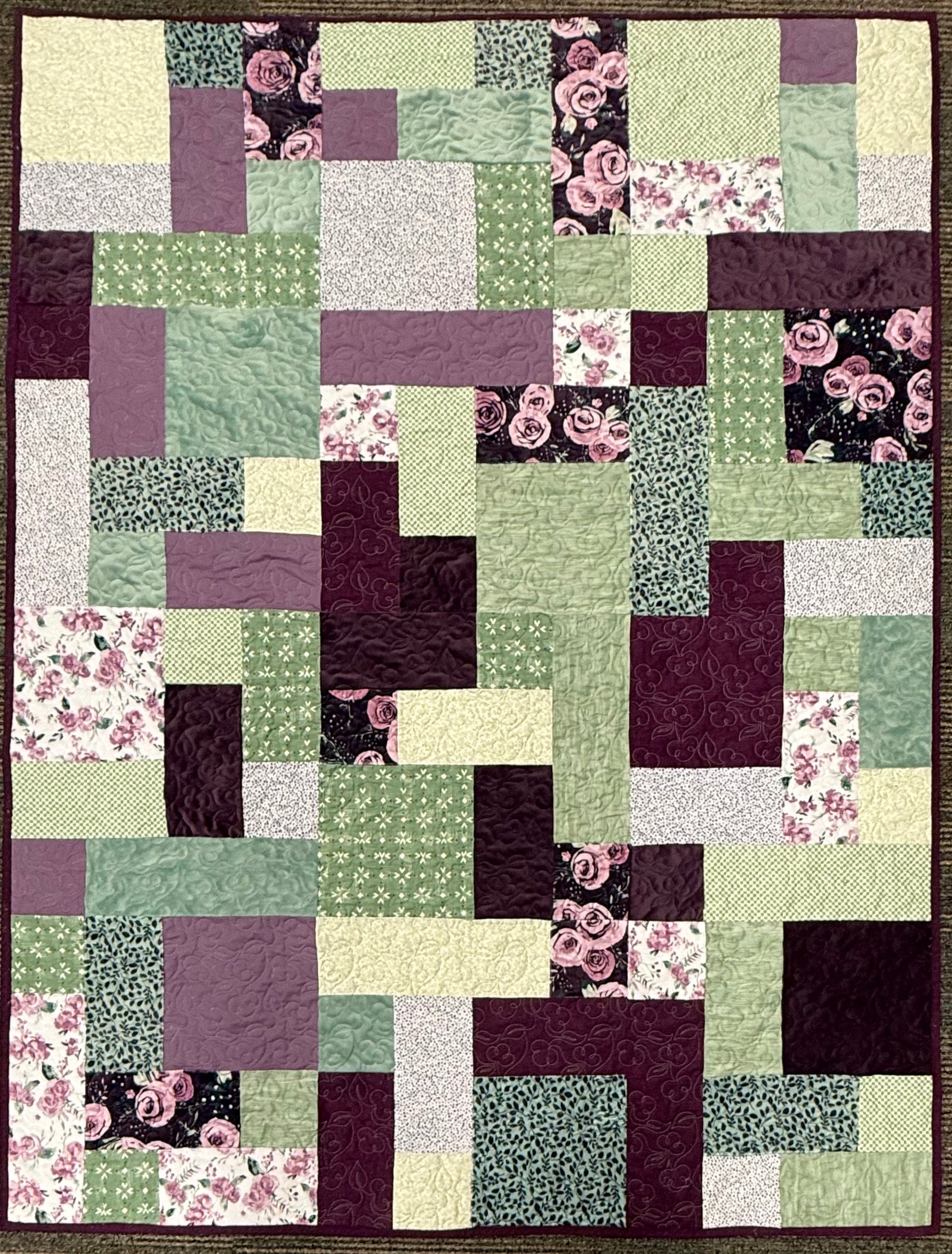 Spring Impressions Purple Bucket Kit, 48 x 64, Pattern Included