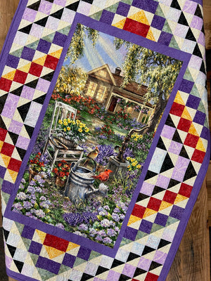 Spring Song Panel Quilt, 45x65, Pattern & Binding Included