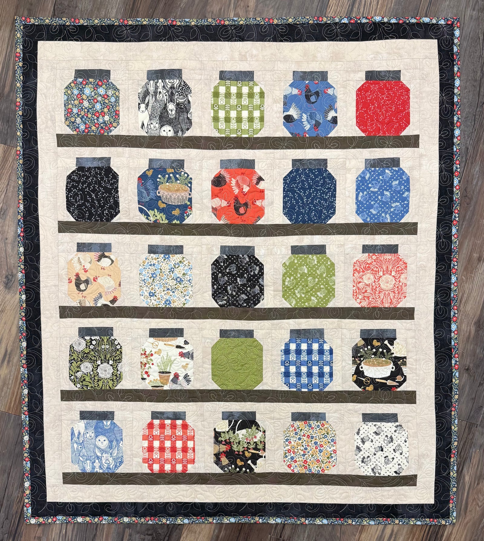 Simply Charming Club Preserves Kit, 34.5" x 39.5", Pattern & Binding Included