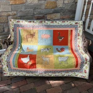 Farmstead Dark Panel Kit #2 Dark Border, 51x47, Pattern & Binding Included