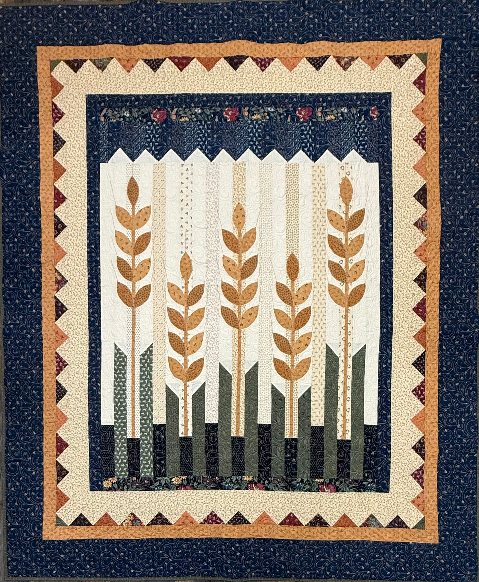 Wheatland Lap Quilt Kit, 72" x 84", Pattern & Binding Included