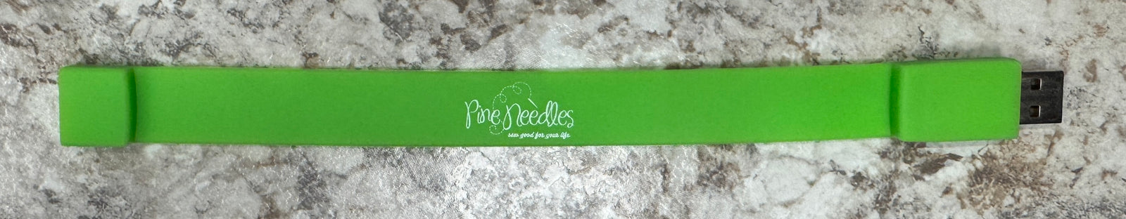 2GB Flash Drive Bracelet, Green/White