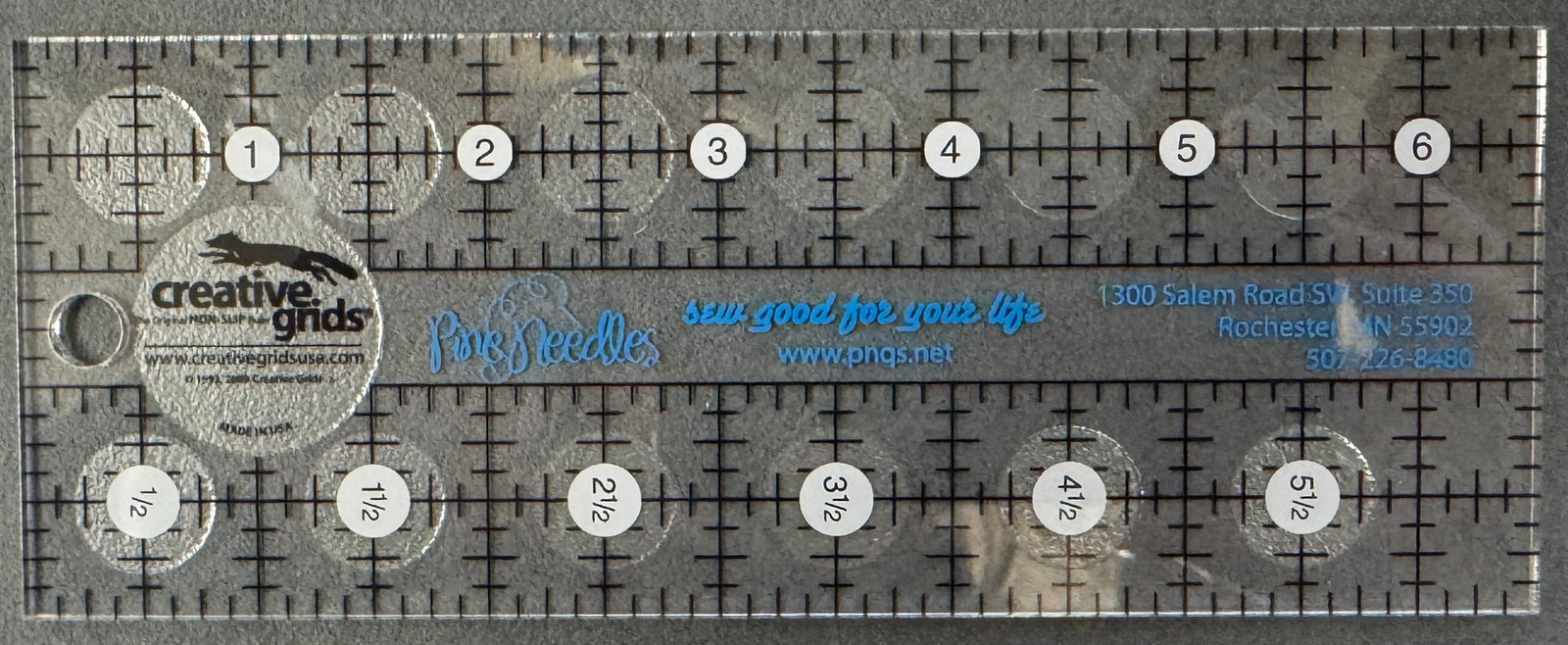 PNQS Creative Grids 2.5" x 6.5" Ruler