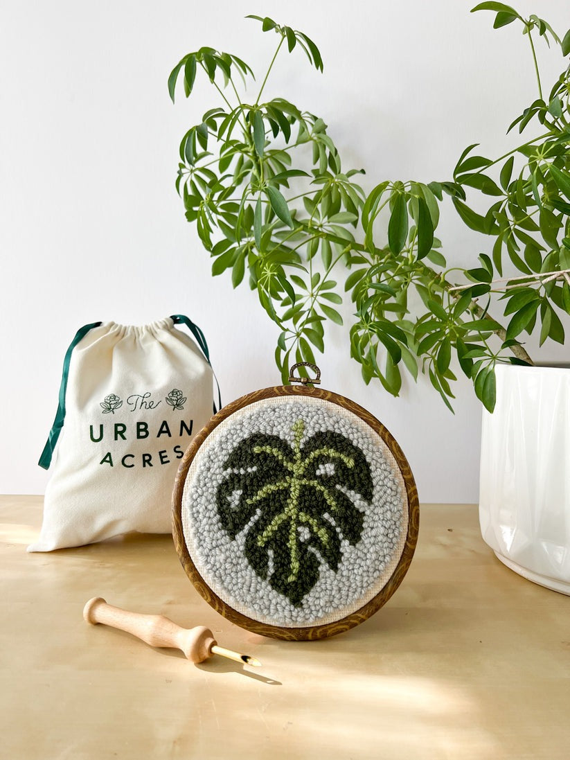 Monstera Punch Needle Kit - Beginner Kit