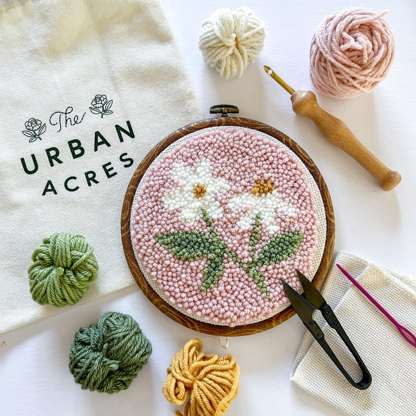 Pink Daisies Punch Needle Kit - Beginner Kit