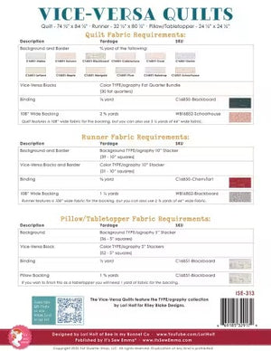 Vice-Versa Quilt Pattern