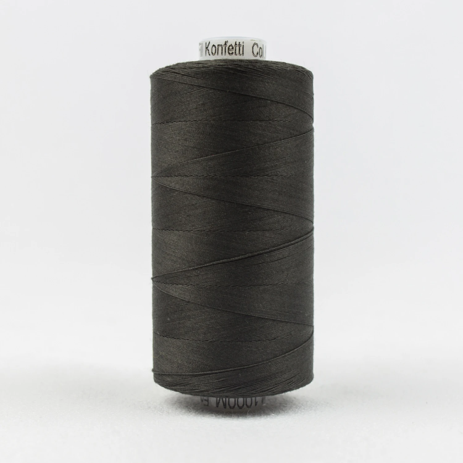 Konfetti Solid 50wt Cotton Thread 1000m Soft Black