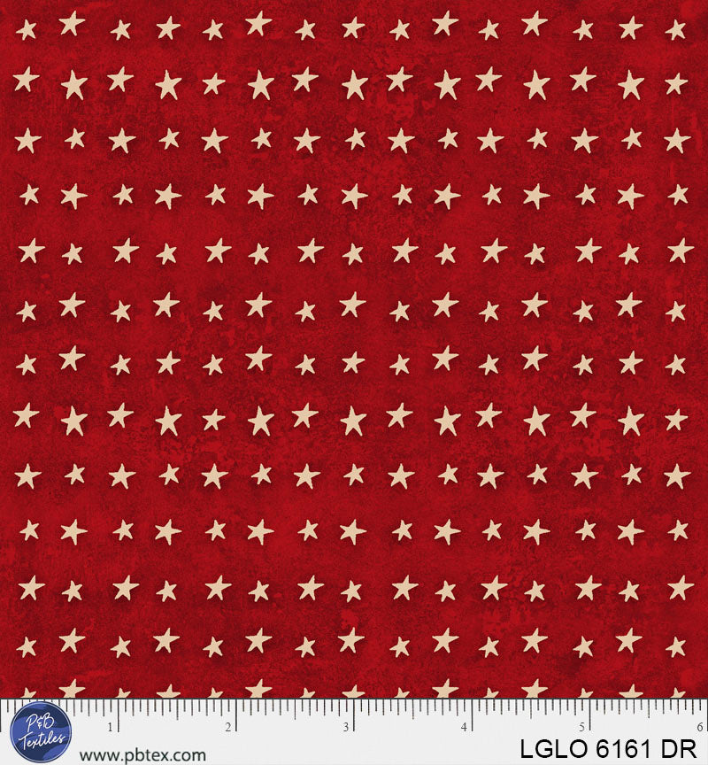 Set Ditsy Stars Dark Red