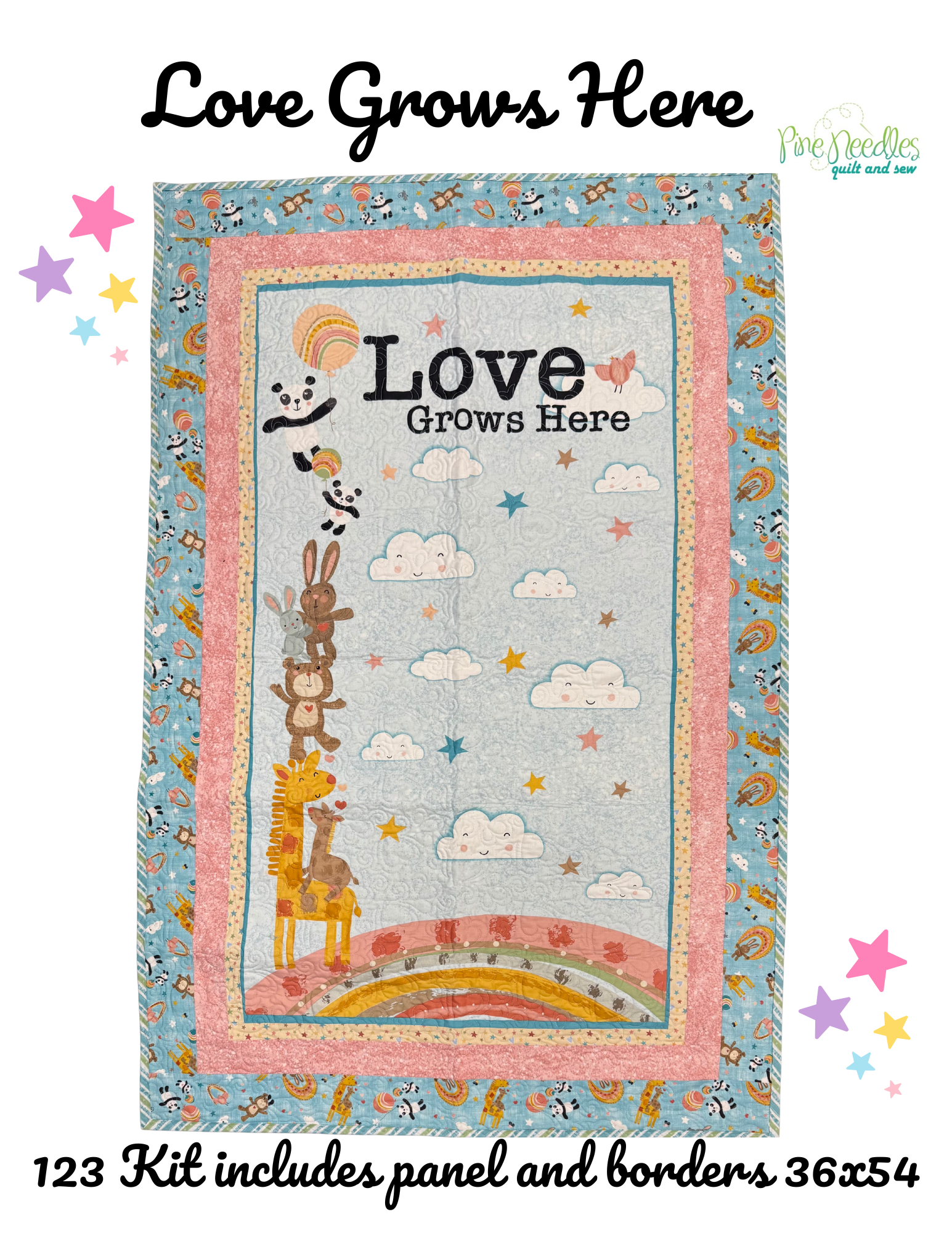 Easy as 1, 2, 3 Kit: Love Grows Here Panel